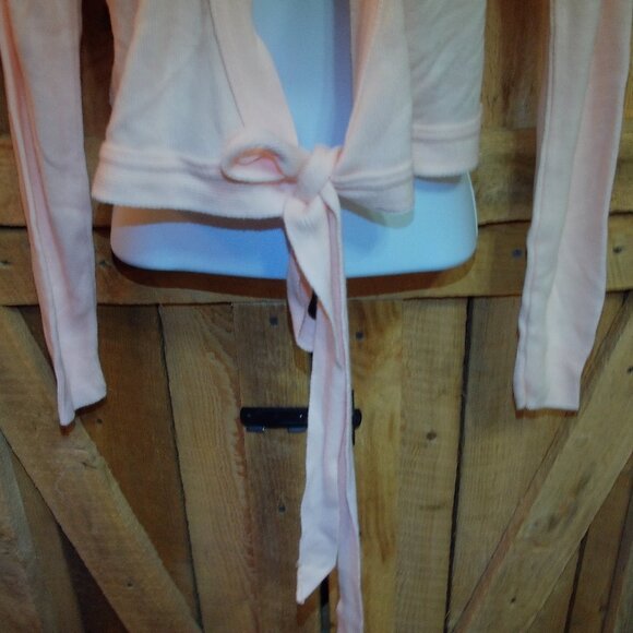 Danskin Pink Tie Waist Cardigan Cover size small - Picture 2 of 5